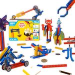 Avishkaar MEX Ultimate Machines Kit, 12-in-1 DIY Robotics Science Kit, Learning Model Building Toys for Boys and Girls Aged 5,6,7,8,9,10, Building Construction Set with 80+ Parts, Educational Gift