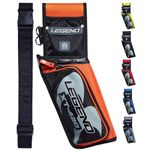 Legend - XT 420 Field Quiver with Adjustable Nylon Belt (Orange/Left) | Lightweight Design Sits on Your Hip Comfortably | Triple Arrow Compartments for Quick Draw and Storage | 3 Pockets