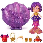 KOOKYLOOS - 1 doll 3 unique expressions! STAR Mermaid doll with 1 shell-bag, 1 mermaid tail, 1 pet, clothes and accessories