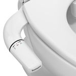 SAMODRA Ultra-Slim Bidet, Minimalist Bidet for Toilet with Non-Electric Dual Nozzle (Frontal & Rear Wash) Adjustable Water Pressure, Fresh Water Bidet Toilet Seat Attachment, Easy to Install