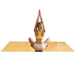 Yoga Mat Bamboo Board, Portable Dance Floor, Tap Board, Yoga Mat for Carpet, Grass, Uneven Surfaces, Bamboo