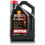 Motul 007250 8100 X-cess 5W-40 Synthetic Gasoline and Diesel Engine Oil - 5 Liter Jug