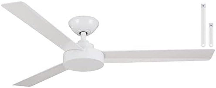Minka-Aire F524-WHF Roto 52 Inch Low Profile Ceiling Fan 3 Blades with Included 3.5" Downrod in Flat White Finish……