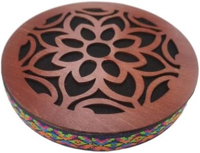 Glixoft Tambour Ethnique Océan, Tambour À Main en Bois, Tambour De Guérison Sonore, Instrument De Percussion Musicale pour Relaxation Méditation