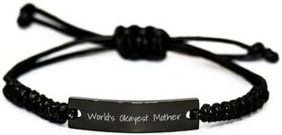 CUCOLUS World's Okayest Mother Rope Bracelet Gift for Valentine's Day from Friends to Family