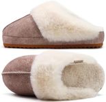 KuaiLu Womens House Platform Slippers Warm Faux Suede Fuzzy Thick Cushioned Memory Foam Ladies Comfy Bedroom Slipper Slip on Indoor Outdoor Home Shoes Arch Support Hard Sole Beige Size 6