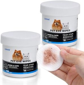 OPULA Dog Eye Wipes,Cat Dog Eye Cleaner,Pet Tear Stain Remover Wipes,300 Count Dog Eye Cleaning Wipes,Eye Cleaner Pads, Unscented Gentle Pet Tear Wipe