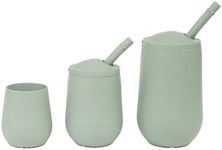 ezpz Developmental Cup Set - 100% Silicone Training Cups for Infants + Toddlers - Designed by a Pediatric Feeding Specialist (Sage)
