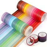moinkerin 40 Pieces Washi Tape Masking Tape Coloured Tape for Arts Crafts, Labeling,Scrapbooking Supplies,Gift