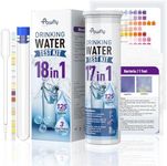 Pawfly 18 in 1 Drinking Water Test Kit, 125 Strips for Tap Water Well Swimming Pool Aquarium Spa, Home Water Quality Test Strips for pH Hardness Chlorine Lead Iron Copper Nitrate Fluoride & More