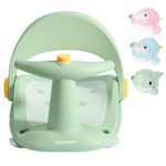 Bebamour Baby Bath Seat Portable Toddler Child Bathtub Seat for 6-18 Months Toddler Girl Boy Bathtub Support Non-Slip/Soft Skin Care/Strong Sucker (Green)