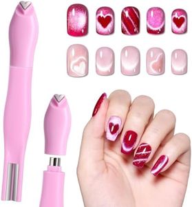 Beetles Cat Eye Magnet for Nails - 3 in 1 Nail Magnet for Cat Eye Gel Nail Polish Heart/French/Stripe/Glass Bead/Side Light/Wide Light Effect Magnetic Nails Art Tools Home DIY Salon Manicure Design