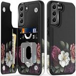 LETO Galaxy S23 Case,Flip Folio Leather Wallet Case Cover with Fashion Flower Designs for Girls Women,with Card Slots Kickstand Protective Phone Case for Samsung Galaxy S23 6.1" Cute Flrals