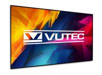 V Vutec Edgeless Fixed Frame Projector Screen 16:9 Aspect Ratio, 2.2 Gain Active 3D 4K Ultra HD Projection Screen for Classroom, Office & Home Theater (Silverstar Active Edgeless, 150 Inch)