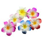 Calcifer® 30pcs 1.97''Hawaii Hawaiian Plumeria Flower Clips Bridal Wedding Party Beach Hair Clips