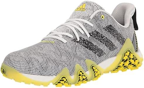 adidas Men's Codechaos 22 Golf Shoe, Ftwr White/Core Black/Beam Yellow, 9