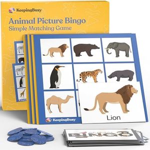 Keeping Busy Animal Bingo Dementia Activities for Seniors | Alzheimer Products for Elderly Patients | Fun Memory Game Toy & Cognitive Brain Puzzle for Senior Citizens w/Memory Loss or Alzheimers