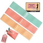 Squeeze Bands Fabric Resistance Bands Set, Exercise Booty Bands and Long Fabric Body Bands, Non-Slip & Anti-Roll (3 Booty Bands)