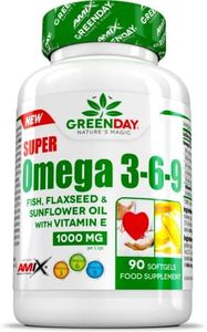 AMIX - Suplemento Alimenticio - Súper Omega 3-6-9 en Formato de 90 Cápsulas - Ayuda a Regular Tu Organismo - Contribuye al Correcto Funcionamiento del Corazón