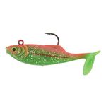 Calcutta Outdoors Flashfoil Shads - Versatile, Soft Plastic Body Bait Lure – Electric Chicken, 3" 1/2oz, 6 Pack