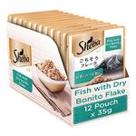 Sheba Rich Premium Wet Cat Food, Fish with Dry Bonito Flake, 12 Pouches (12 X 35G) - Adult