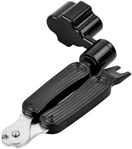 Vesaneae 3 in 1 Avvolgicorde per Chitarra con Tagliacorde Integrato, Nero Estrattore per Piroli Chitarra, Multifunzionale Strumento di Riparazione e Regolazione per Chitarra Ukulele Mandolino