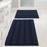 H.VERSAILTEX Navy Blue Bathroom Rug