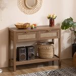 SICOTAS Console Table with Rattan D