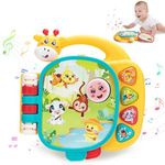 Xbesttoy Baby Toys 6 to 12 Months,Baby Music Books 0-6 Months,Montessori Sound Toys for 1 Year Old Girls with 3 Modes of Play & Lights Sensory Toys 6 12 18 Months Birthday Gift Present for Newborn