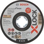 Bosch Professional 2608619266 Pack of 10 Straight Cutting Disc Standard (for INOX, X-Lock, Diameter 115 mm, Bore Diameter 22.23 mm, Thickness 1 mm)