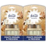 Febreze 3Volution Plug In Diffuser Air Freshener Odour Eliminator Refills - Home & Office Fragrance - Vanilla Cookie 20ml - Box of 2