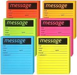 Skycase Sticky Notes, 6 Pads Colored Lined Sticky Notes,4x5 inch Phone Message Pad Sticky Note Pads, Self Sticky Notes with Line Colorful Post Memos for Office, School and Home, 50 Sheets*6 Pack