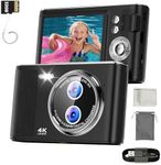 32GB Digital Camera Compact 48MP Autofocus 16X Digital Zoom Photo Camera: 2.8 Inch 4K LCD Screen Portable Vlogging Photography Camera for Kids, Beginners, Teens, Students with Lanyard
