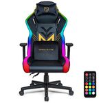 Lethal Black Ergonomic Gaming Chair - with Premium Breathable Alcantara Fabric, Multi Adjustable Armrests, Neck & Lumbar Support (Midnight Series, Black & Gold)