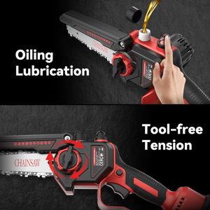 Avhrit 2-in-1 Cordless Pole Saw & Mini Chainsaw, 6-Inch, 2 Batteries – 15.5ft Reach