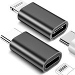 Yinshiang 2 Pack [USB C to Lightning Adapter]&[for Lightning to USB C Adapter],Support 15W PD Fast Charging&Data Transfer for iPhone 15/14/13/12,for iPad Pro,Samsung,etc