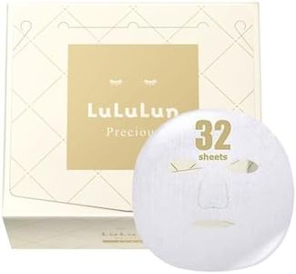 Lululun 32EA Anti Aging Face Mask Sheet for Women & Men, Hydrating Sheet Mask for Even-Toning Skin, Organic Face Mask, Daily Facial Mask Skincare with Green Tea & Shiso Leaf, PRECIOUS CLEAR