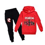 Boys Hoodies Girls Kids Outfits Cartoon Characters Pullover Cotton Sweatshirt Trousers Clothes Sets (red, 6-7years)