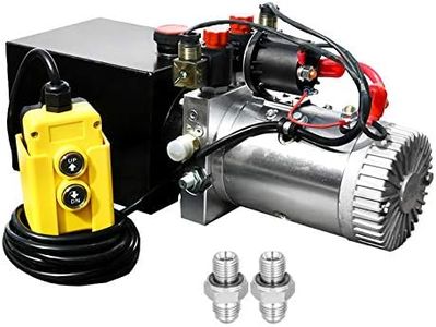 DC HOUSE Trailer Pump 4 Quart 12V Electric Hydraulic Power Double Acting Power-Up Supply Unit for Dump Truck(4 Quart Double Acting)