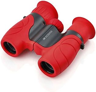 KODAK Jumelle Enfant BCS100 - Jumelle Binoculaire Compact pour Enfants, Gomme Souple, Ergonomique, Grossissement 8X, Sangle et Housse de Transport Inclus – Rouge