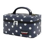 TEAMOOK Lunch Bag Insulated Lunch Box for Adults Men and Women,Leakproof Waterproof Cool Bag with Soft Handle 4.2L Navy Dots