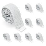 EUPSIIU 8 Pcs Fix Leg Bag Straps, Urine Drainage Bag Strap Catheter Fix Leg Strap, Fixation Tapes Velcro Strap, Catheter Tube Holder Catheter Leg Strap for Incontinence Urine Bag (White)