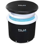 Polar Recovery Tub / 370L Portable Ice Bath for Cold Water Therapy Training/an Ice Bathtub for Athletes - Adult Spa for Ice Baths and Soaking - Outdoor Cold Plunge Tub (Black)