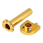 Throttle Twist Grip, Universal 7/8" 22mm Handlebar Throttle Twist Grips Accelerator Powersport Parts Accessories for Motorcycle Scooter Dirt Bike(Gold)