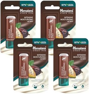 Himalaya Intensive Moisturizing Cocoa Butter Lip Balm |Rich Cocoa Butter Repairs Dry and Chapped Lips Enriched with Vitamin E Hydrates, Nourishes and Improves Lips Elasticity - 4.5g (Pack of 4)