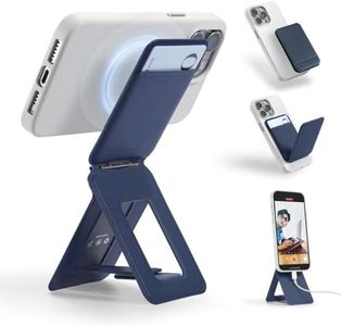 MOFT Phone Tripod Wallet, MagSafe Wallet Tripod Stand 3 in 1, NFC-Supported Phone Wallet, Pocket-Size Selfie Stick, MOVAS Vegan Leather & Adjustable Angle, Navy Blue