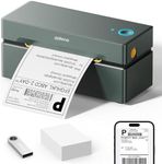 POLONO Bluetooth Thermal Shipping Label Printer, Wireless 4x6 Shipping Label Printer for Small Business, Support iOS, Android, Windows and Mac, Compatible with Amazon, Ebay, Shopify, Etsy, USPS(Cyan)