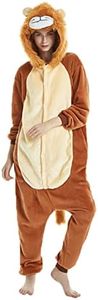 Petrella Fleece Lion Onesie Costume Animal Onesie Pajamas for Women Adult Christmas Halloween Cosplay Onepiece Costume