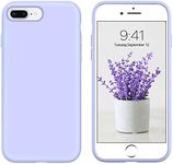 DUEDUE Case Compatible with iPhone 7 Plus Case,iPhone 8 Plus Phone Case,Liquid Silicone Slim Cover Microfiber Cloth Lining Cushion Shockproof Protective Case for iPhone 8 Plus/7 Plus,Purple