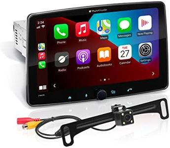Planet Audio P100CPAC Car Stereo - Apple CarPlay, Android Auto, Single Din, 10.1 Inch Touchscreen, Bluetooth, No CD DVD Player, Radio, Backup Camera